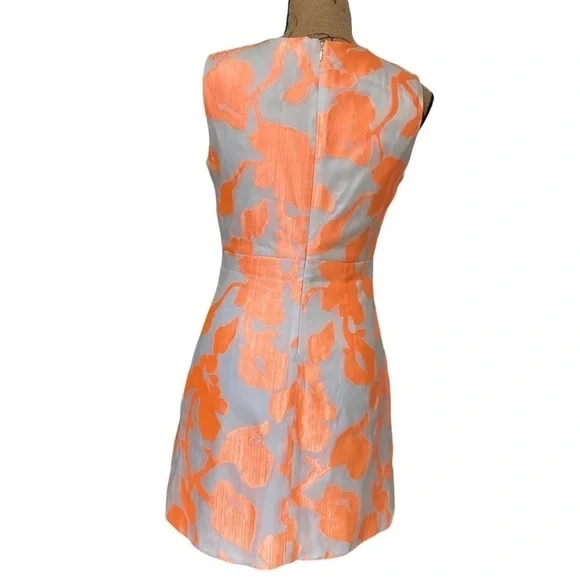 DVF Diane Von Furstenberg Women’s Size 4 Carpreena Rose Jacquard Mini Dress - Picture 6 of 15